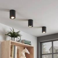 Ceiling Light /'Tiberius/' dimmable (Modern) in Black Made of Aluminium for e.g. Kitchen (1 Light Source, GU10) from Arcchio | Ceiling lamp, lamp