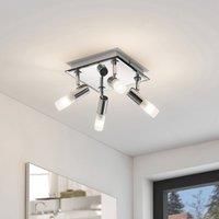 Lindby Zela bathroom ceiling light, 4-bulb 32 x 32 cm