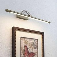 Mailine LED picture light, switch, antique brass