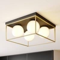 Lindby Aloam ceiling light with four glass globes