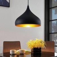 Lindby Ritana aluminium pendant light, black and gold