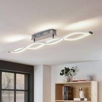 Lucande Roan LED ceiling lamp, wave-shaped