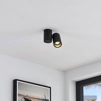 Ceiling Light /'Gesina/' dimmable (Modern) in Black Made of Aluminium for e.g. Living Room & Dining Room (1 Light Source, GU10) from Arcchio | Ceiling lamp, lamp