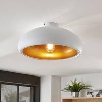 Ceiling Light /'Gerwina/' dimmable (Modern) in White Made of Metal for e.g. Living Room & Dining Room (1 Light Source, E27) from Lindby | Ceiling lamp, lamp