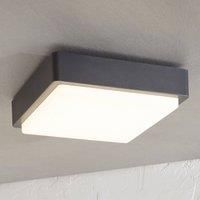 Lindby Nermin LED outdoor ceiling lamp, IP65, angular