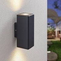Lindby Nati outdoor wall lamp, IP54, GU10, angular
