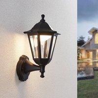 Lindby Iavo LED outdoor wall lantern in black