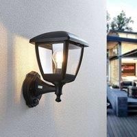 Lindby Acelya outdoor wall lantern with a motion detector