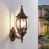 Outdoor Wall Light /'Nadesha/' dimmable (Antique, Vintage) in Gold (1 Light Source, E27) from Lindby | Wall lamp for Exterior/Interior Walls, House, Terrace und Balcony