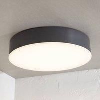 Lindby Lyam LED outdoor ceiling lamp, IP65, dark grey
