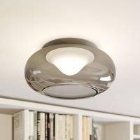 Lucande Glass LED ceiling lamp Mijo in smoky grey