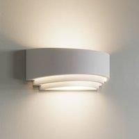 Wall Light /'Lucien/' dimmable (Modern) in White Made of Plaster/Clay for e.g. Bedroom (1 Light Source, E14) from Lindby | Wall Lighting, Wall lamp