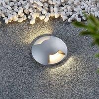 Recessed Floor Light /'Bartosz/' dimmable (Modern) in Silver Made of Aluminium (1 Light Source, GU10) from Lucande | Outdoor recessed Floor Light