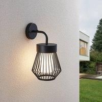 Outdoor Wall Light /'Vajana/' dimmable (Vintage, Antique) in Black Made of Aluminium (1 Light Source, E27) from Lindby | Wall lamp for Exterior/Interior Walls, House, Terrace und Balcony