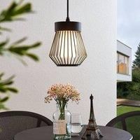 Lindby Ceiling Light Outdoor /'Vajana/' dimmable (Vintage, Antique) in Black Made of Aluminium (1 Light Source, E27) from Pendant Lighting, Outdoor Light