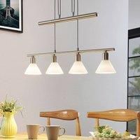 Lindby Delira pendant lamp 4-bulb nickel