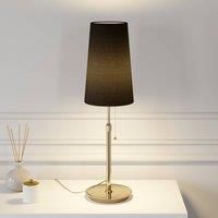 Lucande Pordis table lamp, brass and black