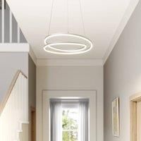 Lindby Davian LED hanging light, dimmable, nickel