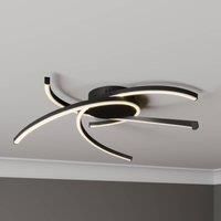 Lindby Katris LED ceiling light, 58 cm, black