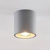 Lindby Parvin aluminium downlight, round, grey
