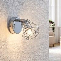 Lindby Giada LED wall spotlight, cage lampshade