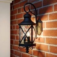 Lucande Marcellino outdoor wall light, rust colour