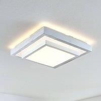 Lindby LED Ceiling Light /'Mirco/' (Modern) in Silver Made of Metal for e.g. Living Room & Dining Room (1 Light Source,) from Ceiling lamp, lamp