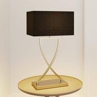Lucande Evaine Table light Brass Black Shade