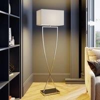 Lucande Evaine floor lamp chrome white