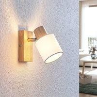 Lindby Ceiling Light /'Wanessa/' dimmable (Modern) in Brown Made of Wood for e.g. Living Room & Dining Room (1 Light Source, E14) from floodlight, Spotlight