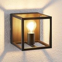 Wall Light /'Meron/' dimmable (Modern) in Black Made of Metal for e.g. Living Room & Dining Room (1 Light Source, E27) from Lindby | Wall Lighting, Wall lamp