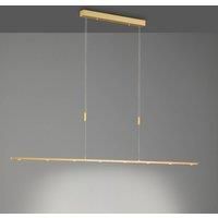Lucande LED hanging light Tolu brass 179 cm