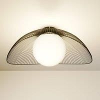 Lindby Fabronia ceiling light, grid, glass ball