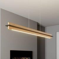Rothfels Lexa LED pendant light, oak/black 118cm