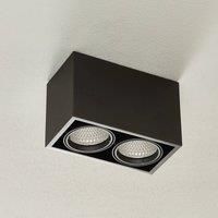Arcchio Cirdan LED ceiling lamp 2-bulb black