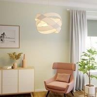 Lindby Simaria fabric pendant light, white