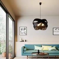 Lindby Simaria fabric pendant light, black