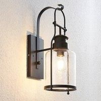 Lindby Rozalie wall light, lantern, black