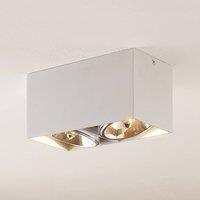 Arcchio Jarle ceiling light, two-bulb white