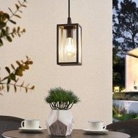 Ceiling Light Outdoor /'Filimon/' dimmable (Modern) in Black Made of Aluminium (1 Light Source, E27) from Lindby | Pendant Lighting, Outdoor Light