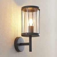 Lindby Outdoor Wall Light /'Yonan/' dimmable (Modern) in Black Made of Stainless Steel (1 Light Source, E27) from Wall lamp for Exterior/Interior Walls, House, Terrace und Balcony