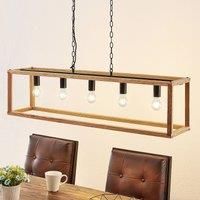Lucande Sedrik hanging lamp, five-bulb