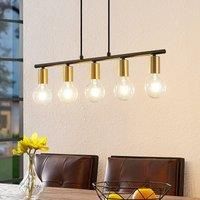 Ceiling Light /'Peppina/' dimmable (Vintage, Antique) in Black Made of Metal for e.g. Living Room & Dining Room (5 Light Sources, E27) from Lindby | Pendant Lighting, lamp, Hanging lamp, lamp, Ceiling