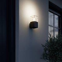 Outdoor Wall Light /'Keke/' dimmable (Modern) in Black Made of Aluminium (1 Light Source, E27) from Lucande | Wall lamp for Exterior/Interior Walls, House, Terrace und Balcony