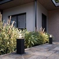 Outdoor lights 'Keke' dimmable (modern) in Black made of Aluminium (1 light source, E27) from Lucande | pillar lights, garden light, path light,