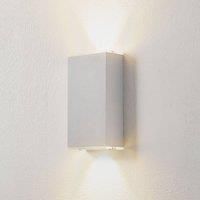 LED Wall Light /'Anita/' (Modern) in Silver Made of Metal for e.g. Living Room & Dining Room (2 Light Sources,) from Lucande | Wall Lighting, Wall lamp
