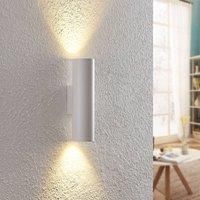 Wall Light /'Dilana/' dimmable (Modern) in White Made of Aluminium for e.g. Hallway (2 Light Sources, GU10) from Arcchio | Wall Lighting, Wall lamp
