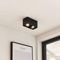 Arcchio Kubika downlight GU10, 2-bulb, black