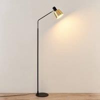 Floor Lamp /'Vlada/' (Scandinavian) in Gold Made of Metal for e.g. Living Room & Dining Room (1 Light Source, E27) from Lindby | Standard Lamp
