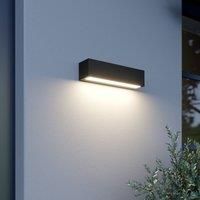Lucande Lengo LED wall lamp, 25 cm graphite 1-bulb